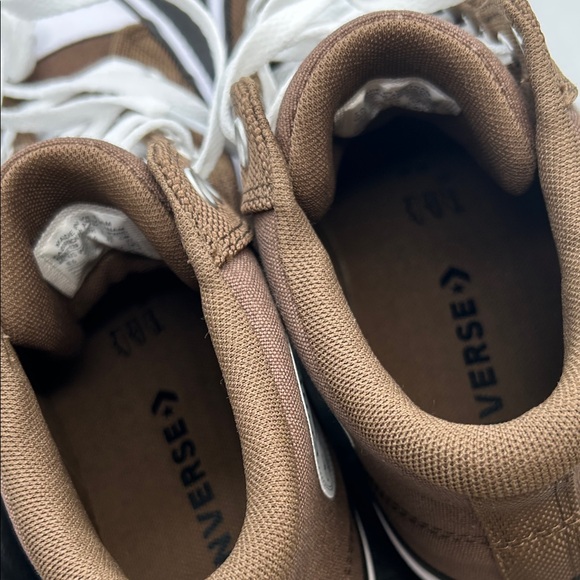 Converse Chocolate High-Tops with White Trim - Picture 6 of 8